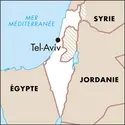 Tel-Aviv : carte de situation - crédits : © Encyclopædia Universalis France