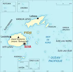 Fidji : carte générale - crédits : Encyclopædia Universalis France