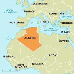 Algérie : carte de situation - crédits : Encyclopædia Universalis France