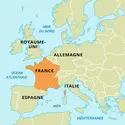 France : carte de situation - crédits : Encyclopædia Universalis France
