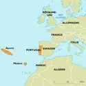 Portugal : carte de situation - crédits : Encyclopædia Universalis France