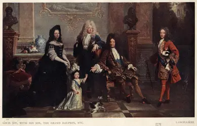 Louis XIV&nbsp;et ses héritiers en 1710 - crédits : Hulton Archive/ Getty Images