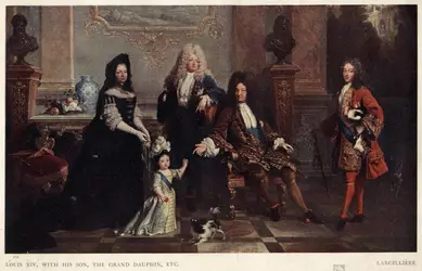 Louis XIV et ses héritiers en 1710 - crédits : Hulton Archive/ Getty Images