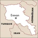 Erevan : carte de situation - crédits : © Encyclopædia Universalis France
