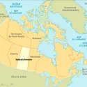 Saskatchewan : carte de situation - crédits : Encyclopædia Universalis France