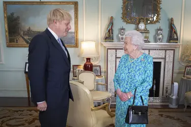 Boris Johnson reçu par Élisabeth II, 2019 - crédits : WPA Pool/ Getty Images