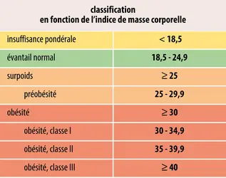 <p>	Indice de masse corporelle</p>
 - crédits : © Encyclopædia Universalis France