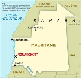 Mauritanie : carte générale - crédits : Encyclopædia Universalis France