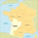 Nouvelle-Aquitaine : carte de situation - crédits : Encyclopædia Universalis France