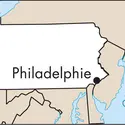 Philadelphie : carte de situation - crédits : © Encyclopædia Universalis France