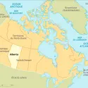 Alberta : carte de situation - crédits : Encyclopædia Universalis France