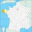 Finistère : carte de situation - crédits : © Encyclopædia Universalis France