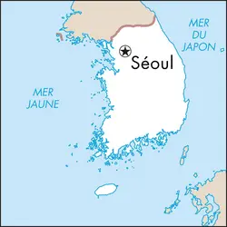 Séoul : carte de situation - crédits : © Encyclopædia Universalis France