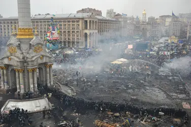 Manifestation à Kiev, février 2014 - crédits : Alexey Furman/ EPA