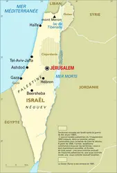 Israël : carte générale - crédits : Encyclopædia Universalis France