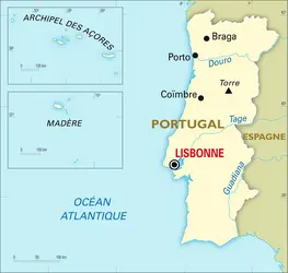 Portugal : carte générale - crédits : Encyclopædia Universalis France