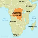 Congo (République démocratique du) : carte de situation - crédits : Encyclopædia Universalis France