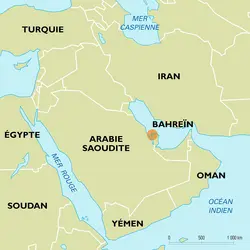 Bahreïn : carte de situation - crédits : Encyclopædia Universalis France