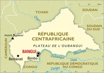 Centrafricaine (République) : carte générale - crédits : Encyclopædia Universalis France