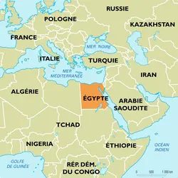 Égypte : carte de situation - crédits : Encyclopædia Universalis France