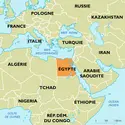 Égypte : carte de situation - crédits : Encyclopædia Universalis France