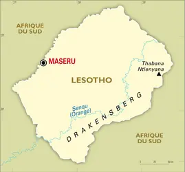 Lesotho : carte générale - crédits : Encyclopædia Universalis France