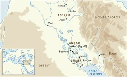 Cités de Mésopotamie - crédits : © Encyclopædia Universalis France