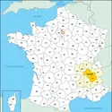 Isère : carte de situation - crédits : © Encyclopædia Universalis France