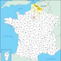 Nord : carte de situation - crédits : © Encyclopædia Universalis France