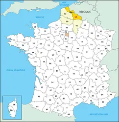 Nord : carte de situation - crédits : © Encyclopædia Universalis France