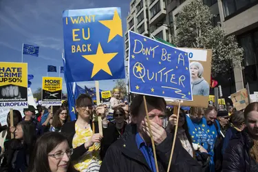 Manifestation anti-Brexit, Londres, 2017 - crédits : Mike Kemp/ In Pictures/ Getty Images