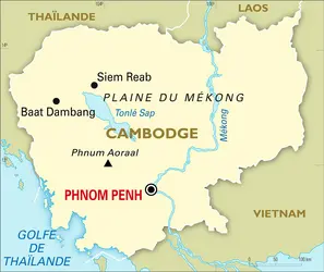 Cambodge : carte générale - crédits : Encyclopædia Universalis France