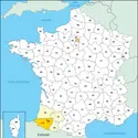 Pyrénées-Atlantiques : carte de situation - crédits : © Encyclopædia Universalis France