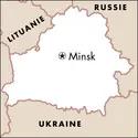Minsk : carte de situation - crédits : © Encyclopædia Universalis France