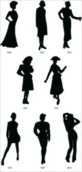 Évolution de la silhouette féminine en France depuis 1900 - crédits : C. Ormen