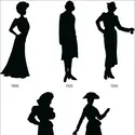 Évolution de la silhouette féminine en France depuis 1900 - crédits : C. Ormen