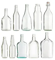 Différentes formes de bouteilles en verre - crédits : © Donatas1205/ Shutterstock