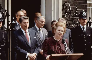 Margaret Thatcher et Ronald Reagan - crédits : Hulton Archive/ Getty Images