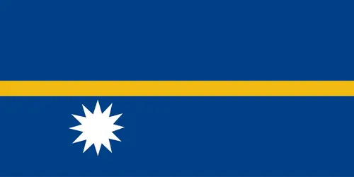Nauru : drapeau - crédits : Encyclopædia Universalis France