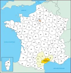 Hérault : carte de situation - crédits : © Encyclopædia Universalis France