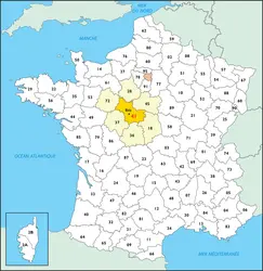 Loir-et-Cher : carte de situation - crédits : © Encyclopædia Universalis France