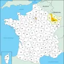 Meurthe-et-Moselle : carte de situation - crédits : © Encyclopædia Universalis France