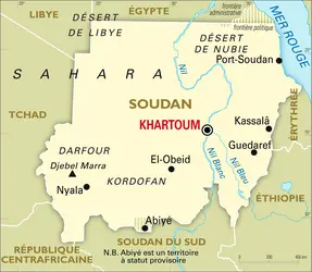Soudan : carte générale - crédits : Encyclopædia Universalis France