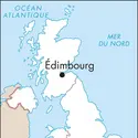 Édimbourg : carte de situation - crédits : © Encyclopædia Universalis France
