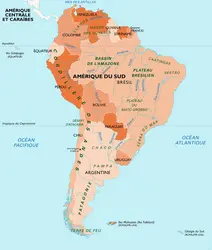 Amérique du Sud : carte générale - crédits : Encyclopædia Universalis France