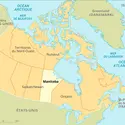 Manitoba : carte de situation - crédits : Encyclopædia Universalis France