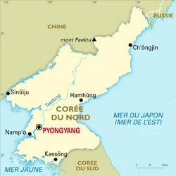 Corée du Nord : carte générale - crédits : Encyclopædia Universalis France