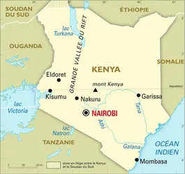 Kenya : carte générale - crédits : Encyclopædia Universalis France