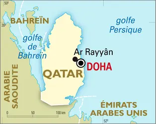 Qatar : carte générale - crédits : Encyclopædia Universalis France