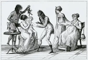 Vaccination contre la variole au 18<SUP>e</SUP> siècle - crédits : © World History Archive/ Age Fotostock